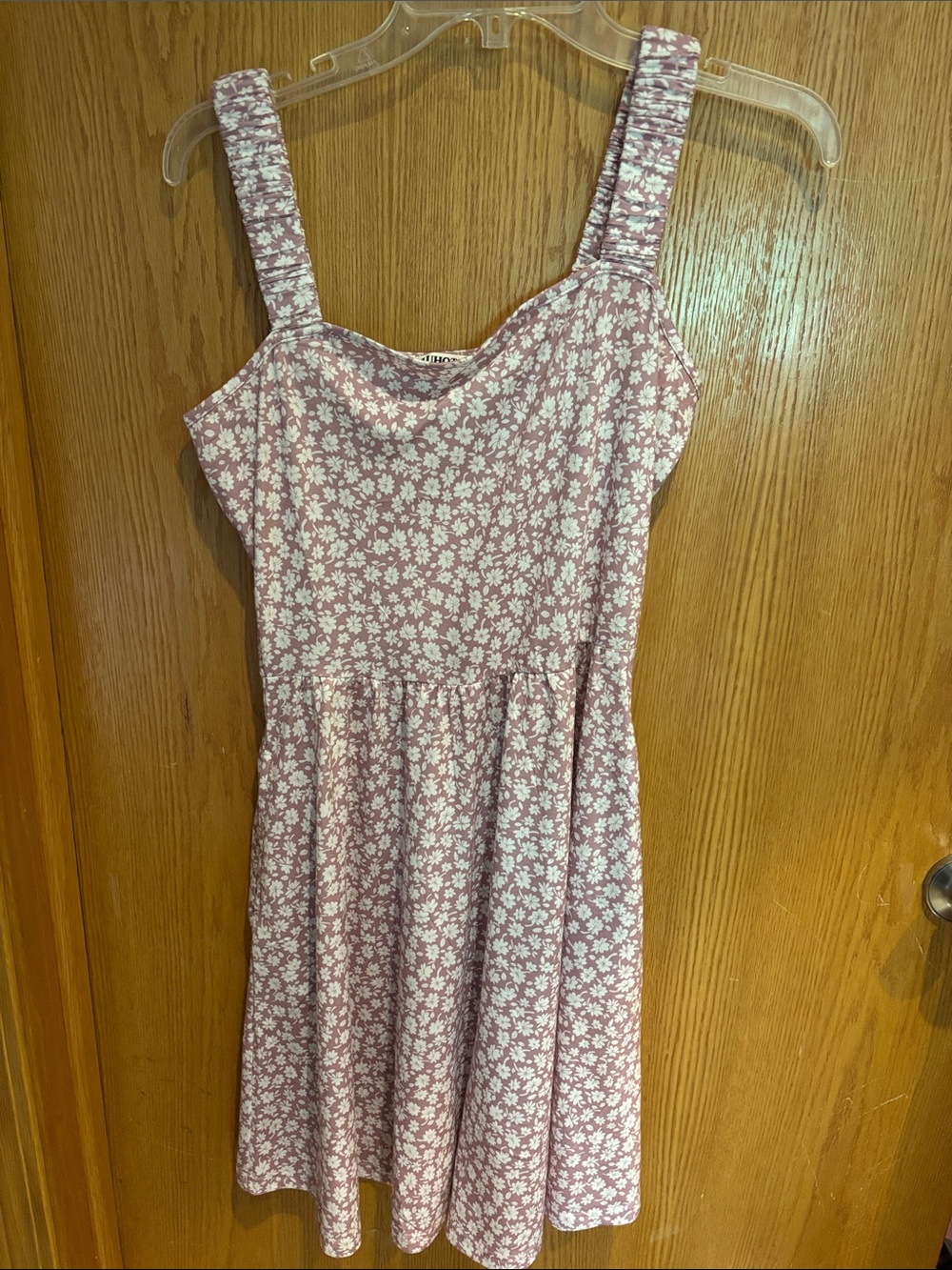 HUHOT, sundress, mauve with white flower print, M